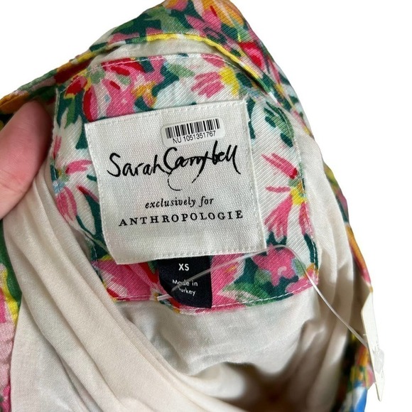 Anthropologie Sarah Campbell Dress One-Shoulder Midi Size XS NWT - Picture 6 of 6